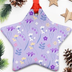 Violet,lavender,cute,floral,pink,purple,pattern,girly,modern,trendy Ornament (star) by NouveauDesign