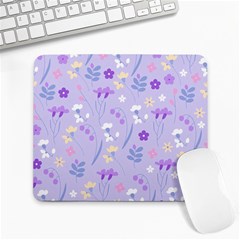 Violet,lavender,cute,floral,pink,purple,pattern,girly,modern,trendy Large Mousepads by NouveauDesign