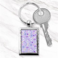 Violet,lavender,cute,floral,pink,purple,pattern,girly,modern,trendy Key Chains (rectangle)  by NouveauDesign