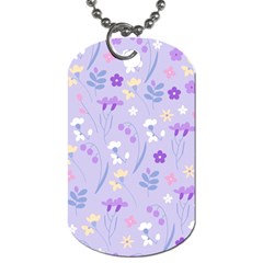 violet,lavender,cute,floral,pink,purple,pattern,girly,modern,trendy Dog Tag (One Side)