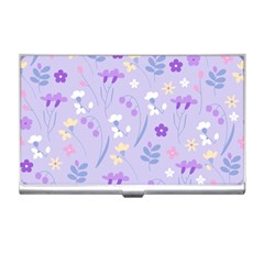 violet,lavender,cute,floral,pink,purple,pattern,girly,modern,trendy Business Card Holders