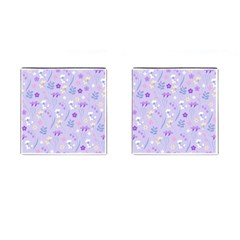 violet,lavender,cute,floral,pink,purple,pattern,girly,modern,trendy Cufflinks (Square)