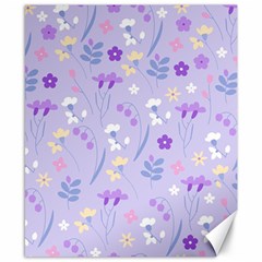 Violet,lavender,cute,floral,pink,purple,pattern,girly,modern,trendy Canvas 8  X 10  by NouveauDesign