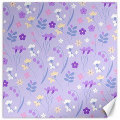 Violet,lavender,cute,floral,pink,purple,pattern,girly,modern,trendy Canvas 12  X 12   by NouveauDesign