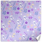 violet,lavender,cute,floral,pink,purple,pattern,girly,modern,trendy Canvas 12  x 12   11.4 x11.56  Canvas - 1