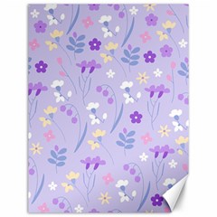 violet,lavender,cute,floral,pink,purple,pattern,girly,modern,trendy Canvas 12  x 16  