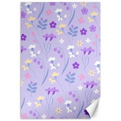 violet,lavender,cute,floral,pink,purple,pattern,girly,modern,trendy Canvas 12  x 18  