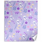 violet,lavender,cute,floral,pink,purple,pattern,girly,modern,trendy Canvas 16  x 20   15.75 x19.29  Canvas - 1