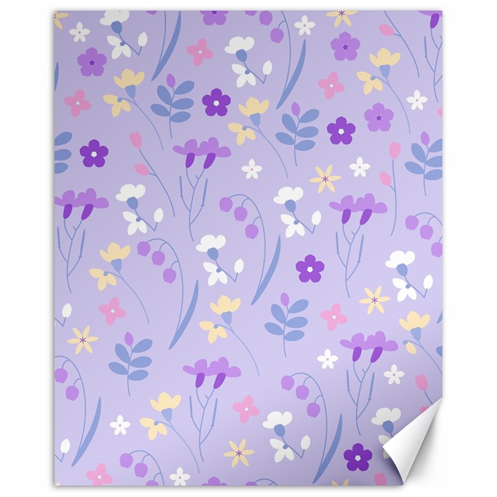 violet,lavender,cute,floral,pink,purple,pattern,girly,modern,trendy Canvas 16  x 20  