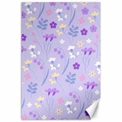 violet,lavender,cute,floral,pink,purple,pattern,girly,modern,trendy Canvas 24  x 36 