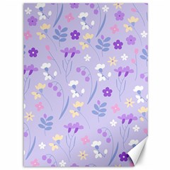 violet,lavender,cute,floral,pink,purple,pattern,girly,modern,trendy Canvas 36  x 48  