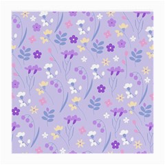 violet,lavender,cute,floral,pink,purple,pattern,girly,modern,trendy Medium Glasses Cloth