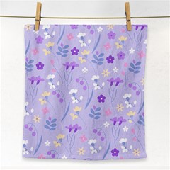 violet,lavender,cute,floral,pink,purple,pattern,girly,modern,trendy Face Towel