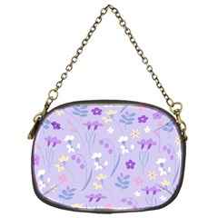 violet,lavender,cute,floral,pink,purple,pattern,girly,modern,trendy Chain Purses (One Side) 