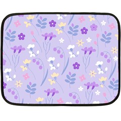 violet,lavender,cute,floral,pink,purple,pattern,girly,modern,trendy Fleece Blanket (Mini)