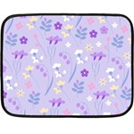 violet,lavender,cute,floral,pink,purple,pattern,girly,modern,trendy Double Sided Fleece Blanket (Mini)  35 x27  Blanket Front