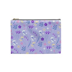 Violet,lavender,cute,floral,pink,purple,pattern,girly,modern,trendy Cosmetic Bag (medium)  by NouveauDesign