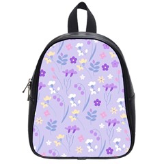 violet,lavender,cute,floral,pink,purple,pattern,girly,modern,trendy School Bag (Small)