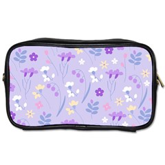 violet,lavender,cute,floral,pink,purple,pattern,girly,modern,trendy Toiletries Bags