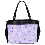 violet,lavender,cute,floral,pink,purple,pattern,girly,modern,trendy Office Handbags (2 Sides)  Front