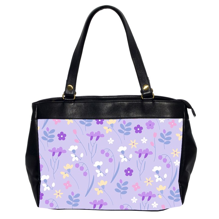 violet,lavender,cute,floral,pink,purple,pattern,girly,modern,trendy Office Handbags (2 Sides) 