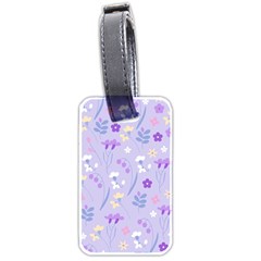 violet,lavender,cute,floral,pink,purple,pattern,girly,modern,trendy Luggage Tags (Two Sides)