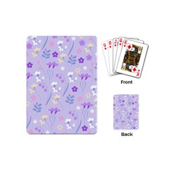 violet,lavender,cute,floral,pink,purple,pattern,girly,modern,trendy Playing Cards (Mini) 