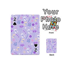 Violet,lavender,cute,floral,pink,purple,pattern,girly,modern,trendy Playing Cards 54 (mini) 