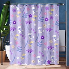 violet,lavender,cute,floral,pink,purple,pattern,girly,modern,trendy Shower Curtain 60  x 72  (Medium) 