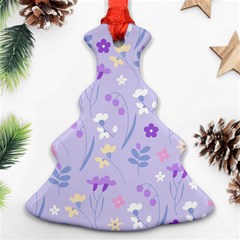 violet,lavender,cute,floral,pink,purple,pattern,girly,modern,trendy Christmas Tree Ornament (Two Sides)