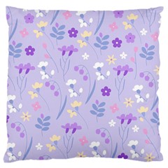 Violet,lavender,cute,floral,pink,purple,pattern,girly,modern,trendy Large Cushion Case (one Side) by NouveauDesign