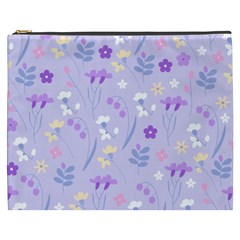 Violet,lavender,cute,floral,pink,purple,pattern,girly,modern,trendy Cosmetic Bag (xxxl)  by NouveauDesign