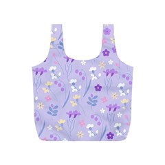 Violet,lavender,cute,floral,pink,purple,pattern,girly,modern,trendy Full Print Recycle Bags (s)  by NouveauDesign