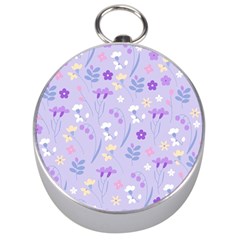 violet,lavender,cute,floral,pink,purple,pattern,girly,modern,trendy Silver Compasses