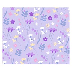 Violet,lavender,cute,floral,pink,purple,pattern,girly,modern,trendy Double Sided Flano Blanket (small)  by NouveauDesign