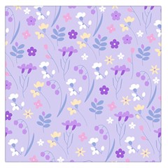 violet,lavender,cute,floral,pink,purple,pattern,girly,modern,trendy Large Satin Scarf (Square)