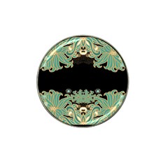 Black,green,gold,art Nouveau,floral,pattern Hat Clip Ball Marker (4 Pack) by NouveauDesign