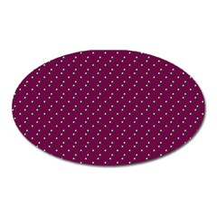 Pink Flowers Magenta Oval Magnet