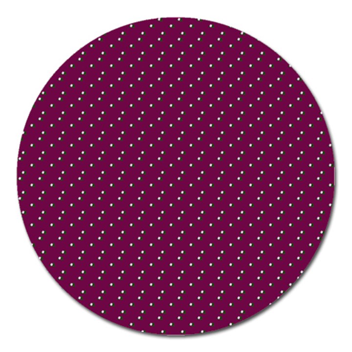 Pink Flowers Magenta Magnet 5  (Round)