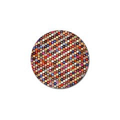 Mosaic Pattern Quilt Pattern Golf Ball Marker by paulaoliveiradesign