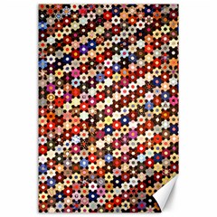 Mosaic Pattern Quilt Pattern Canvas 24  X 36  by paulaoliveiradesign