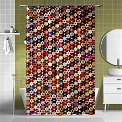 Mosaic Pattern Quilt Pattern Shower Curtain 48  X 72  (small) by paulaoliveiradesign