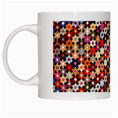 Mosaic Pattern Quilt Pattern White Mug