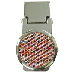 mosaic pattern quilt pattern Money Clip Watch Front