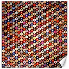 Mosaic Pattern Quilt Pattern Canvas 12  X 12  by paulaoliveiradesign