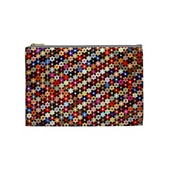 Mosaic Pattern Quilt Pattern Cosmetic Bag (medium) by paulaoliveiradesign