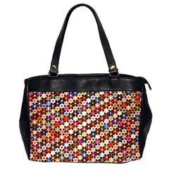 Mosaic Pattern Quilt Pattern Oversize Office Handbag (2 Sides)