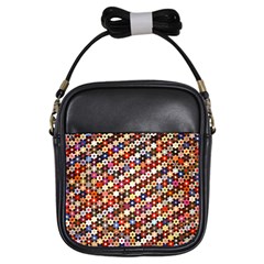 Mosaic Pattern Quilt Pattern Girls Sling Bag