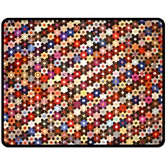 Mosaic Pattern Quilt Pattern Fleece Blanket (medium) by paulaoliveiradesign