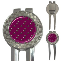 Pink Flowers Magenta Big 3-in-1 Golf Divots